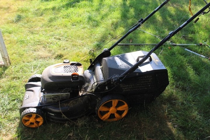 Grasmachine Mc Cullough, Tondeuse rotative, Tondeuses à gazon à essence, Utilisé, Briggs & stratton