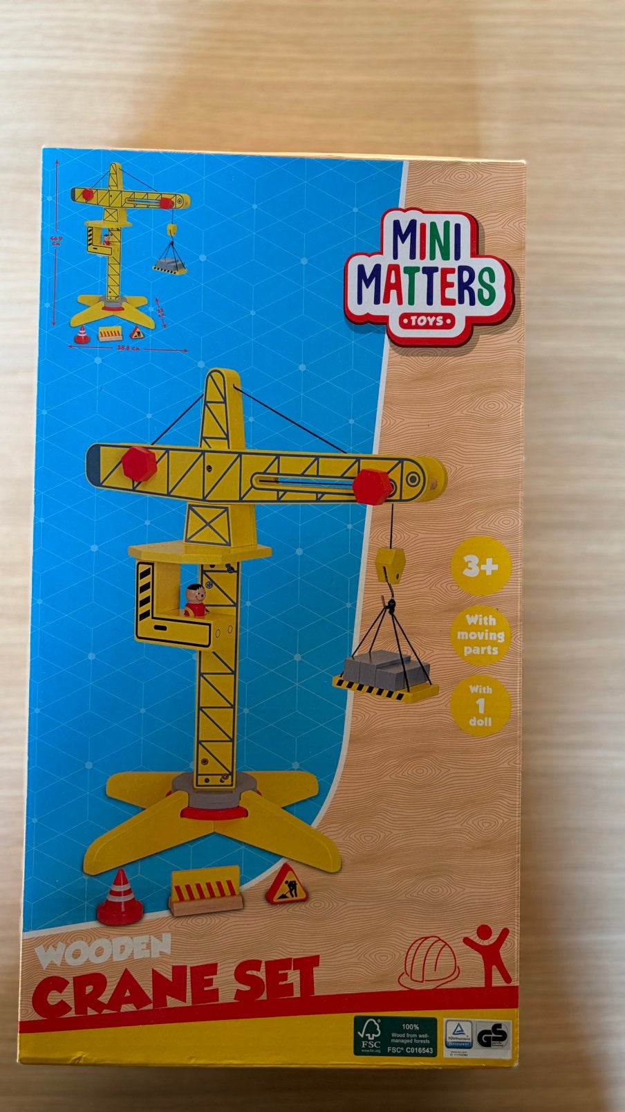 Mini Matters houten bouwkraan – nieuw in verpakking, Kinderen en Baby's, Ophalen of Verzenden, Nieuw, Rij- of Hobbelspeelgoed