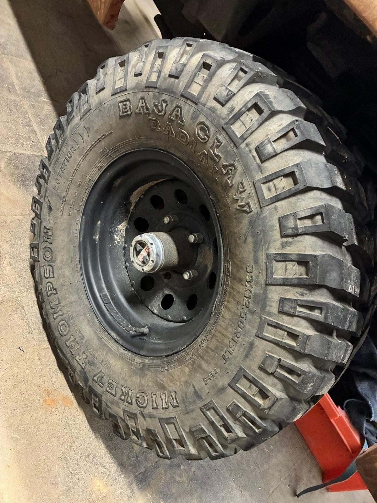 Ford velgen 15” 5x5.5/139,7 met Mickey Thompson, Ophalen, Zo goed als nieuw