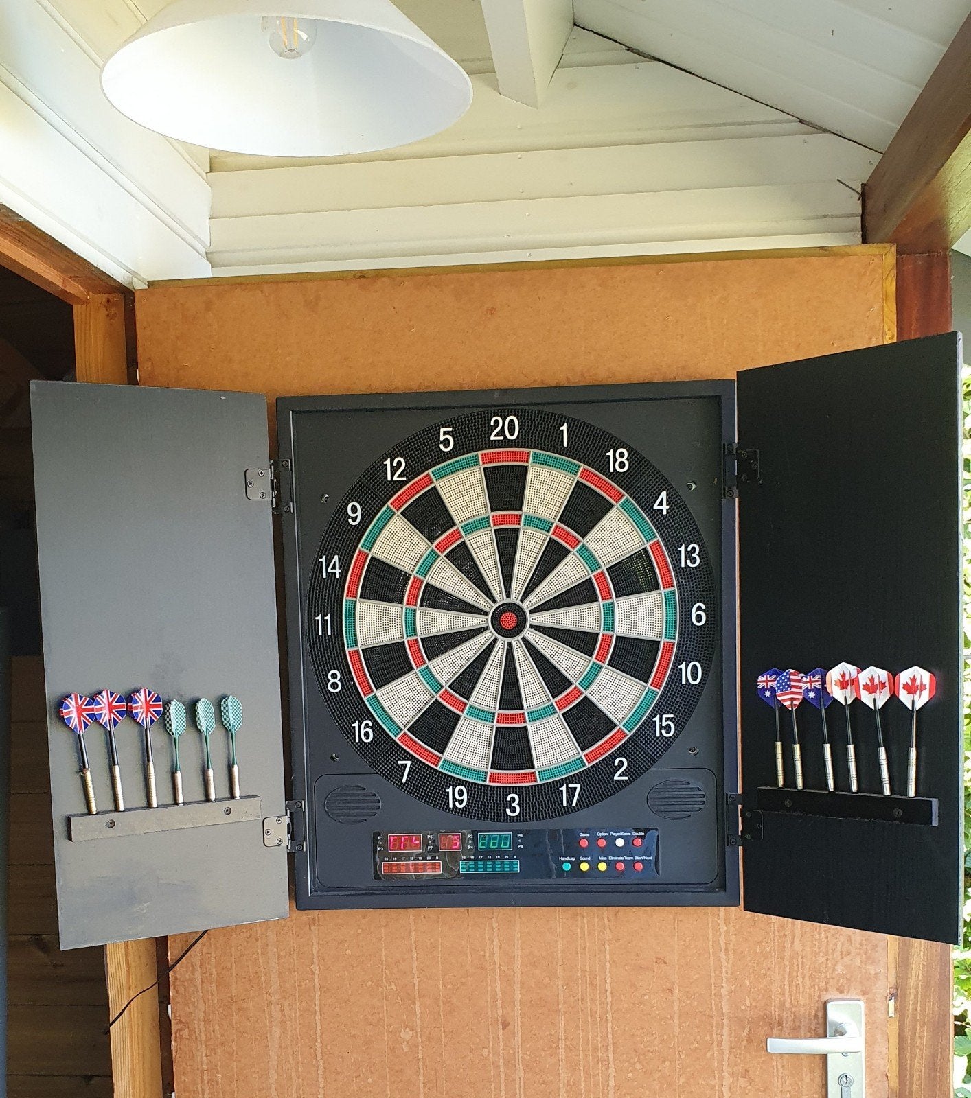 Elektronisch dartboard, Sport en Fitness, Darts, Ophalen, Gebruikt, Dartbord met pijlen, Elektronisch