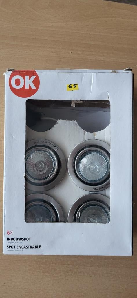 4 inbouwspot, halogeen, richtbaar, OK, Ophalen, Nieuw
