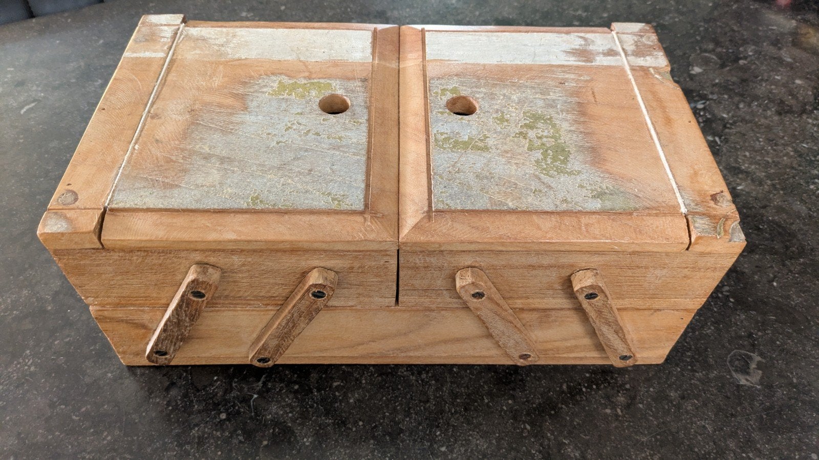 Houten Naaikist, Minder dan 50 cm, Minder dan 50 cm, Ophalen of Verzenden, Zo goed als nieuw
