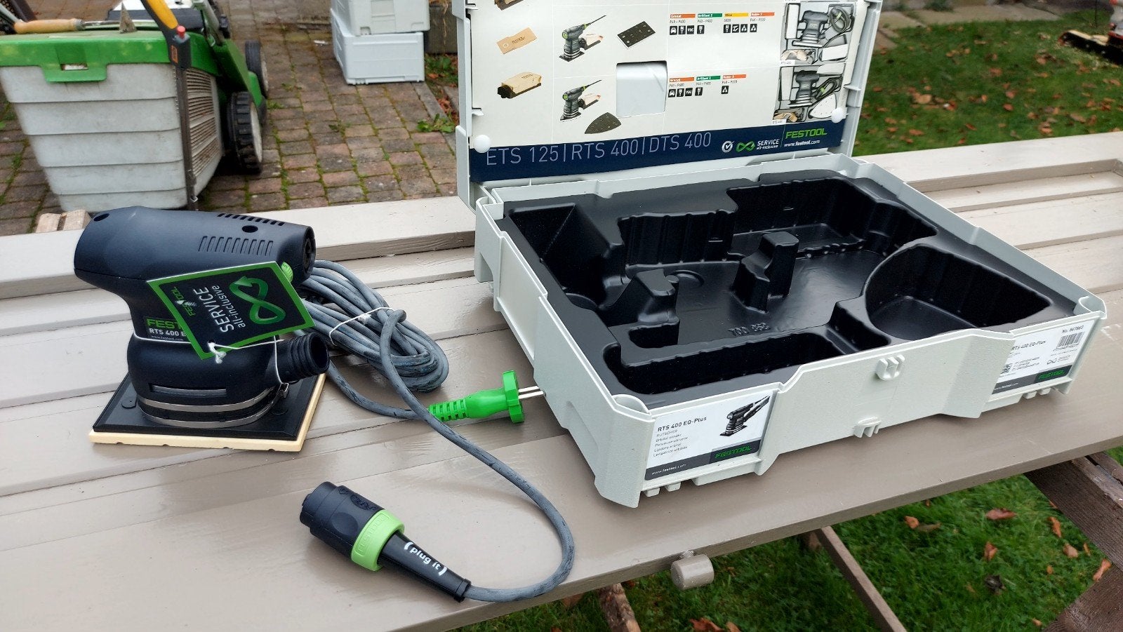 festool schuurmachine, Ophalen