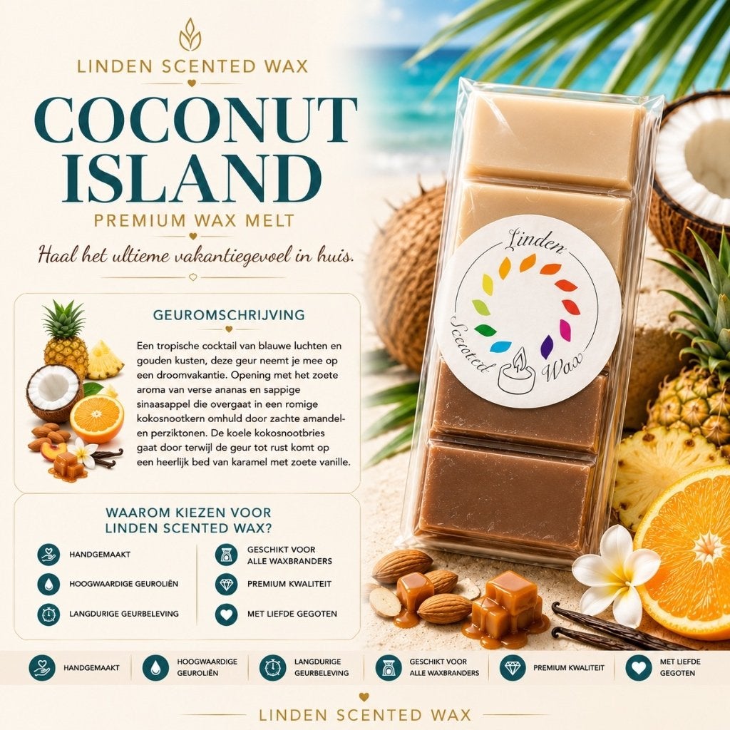 Waxmelts COCONUT ISLAND, cire fondante Snapbar Tropical, Enlèvement ou Envoi, Neuf, Cire, Bougie