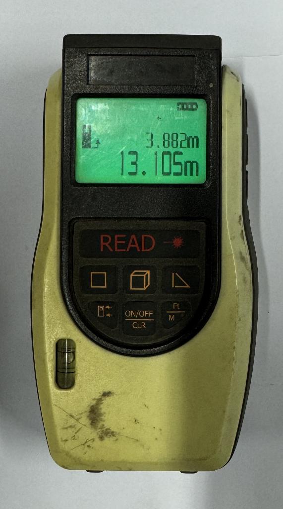 lasermeter, Ophalen, Gebruikt