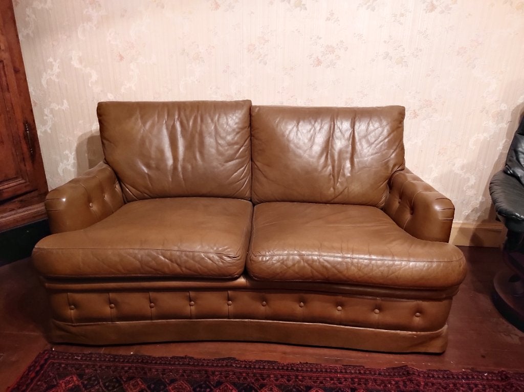 Salon en cuir, Maison & Meubles, 75 à 100 cm, Quatre personnes ou plus, Banc droit, Comme neuf