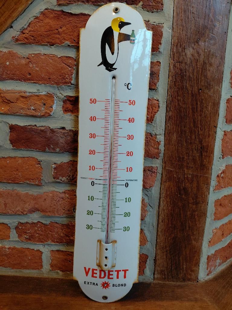 thermometre émaillé, Collections, Enlèvement ou Envoi, Utilisé, Panneau publicitaire