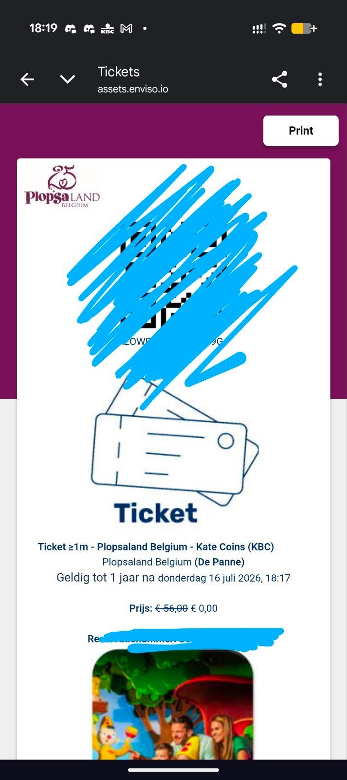 Plopsa tickets 2stuks