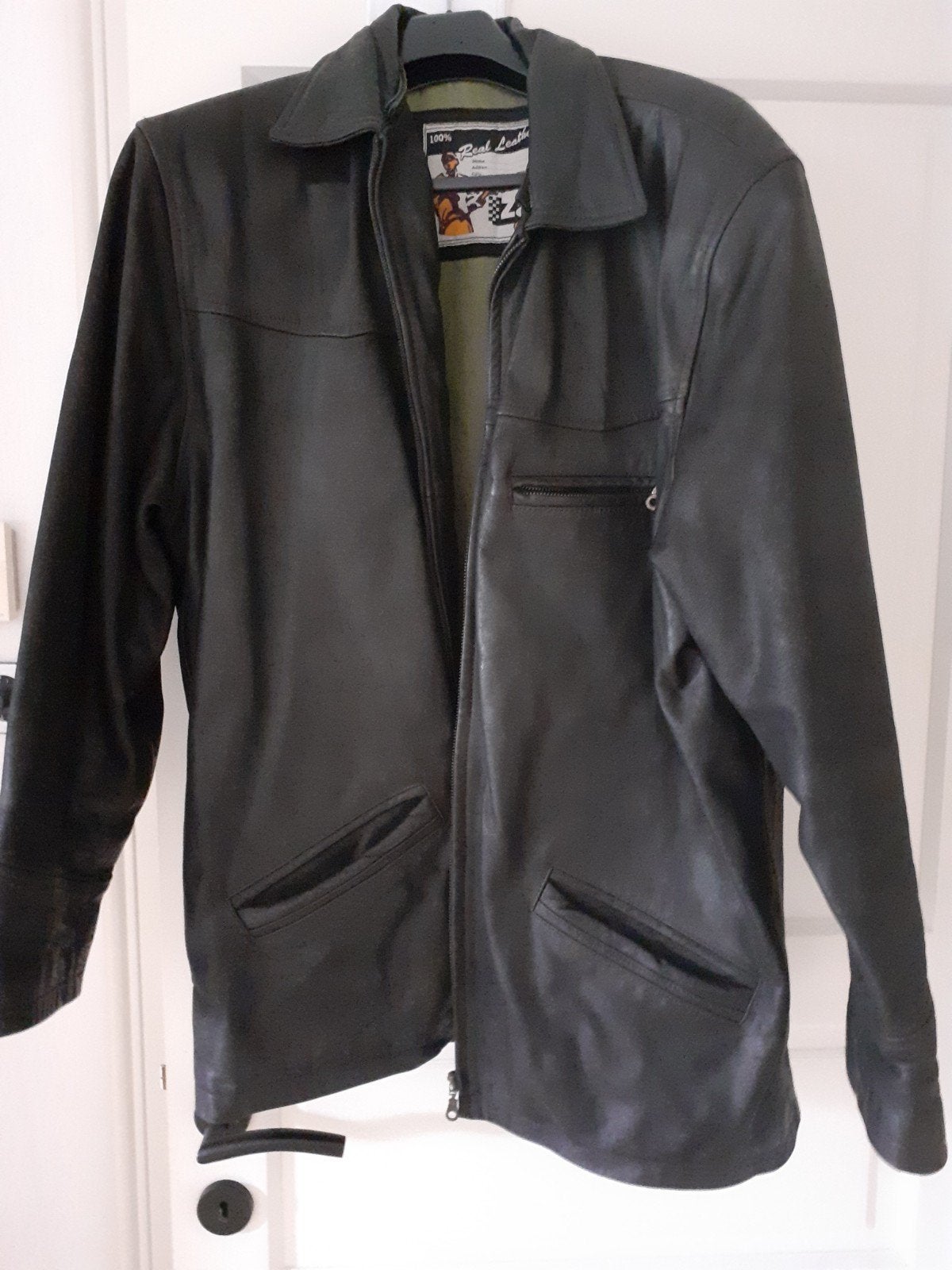 vintage zware lederen vest, Ophalen