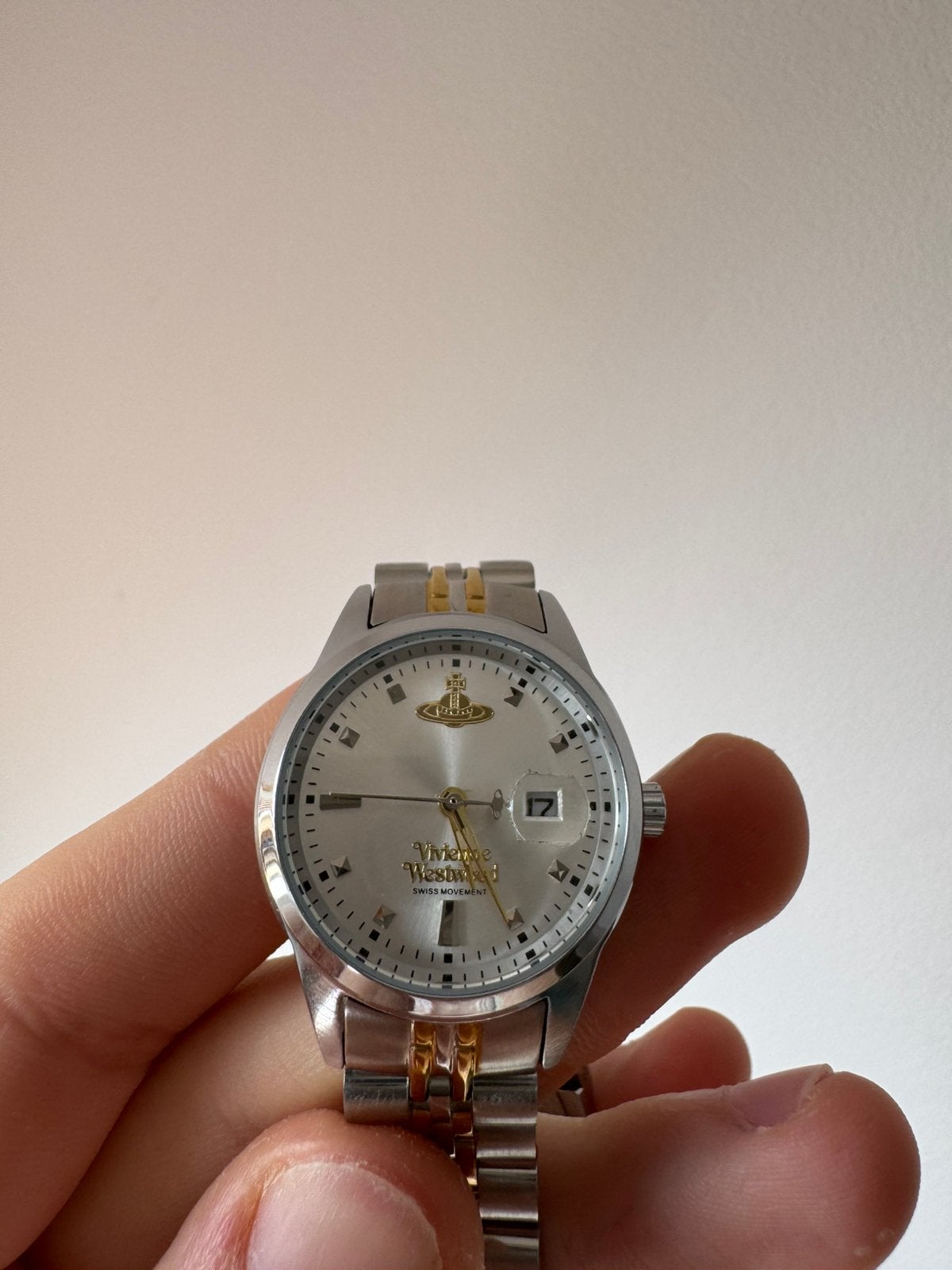 Vivienne Westwood kwartshorloge met witte wijzerplaat, Ophalen of Verzenden, Wit