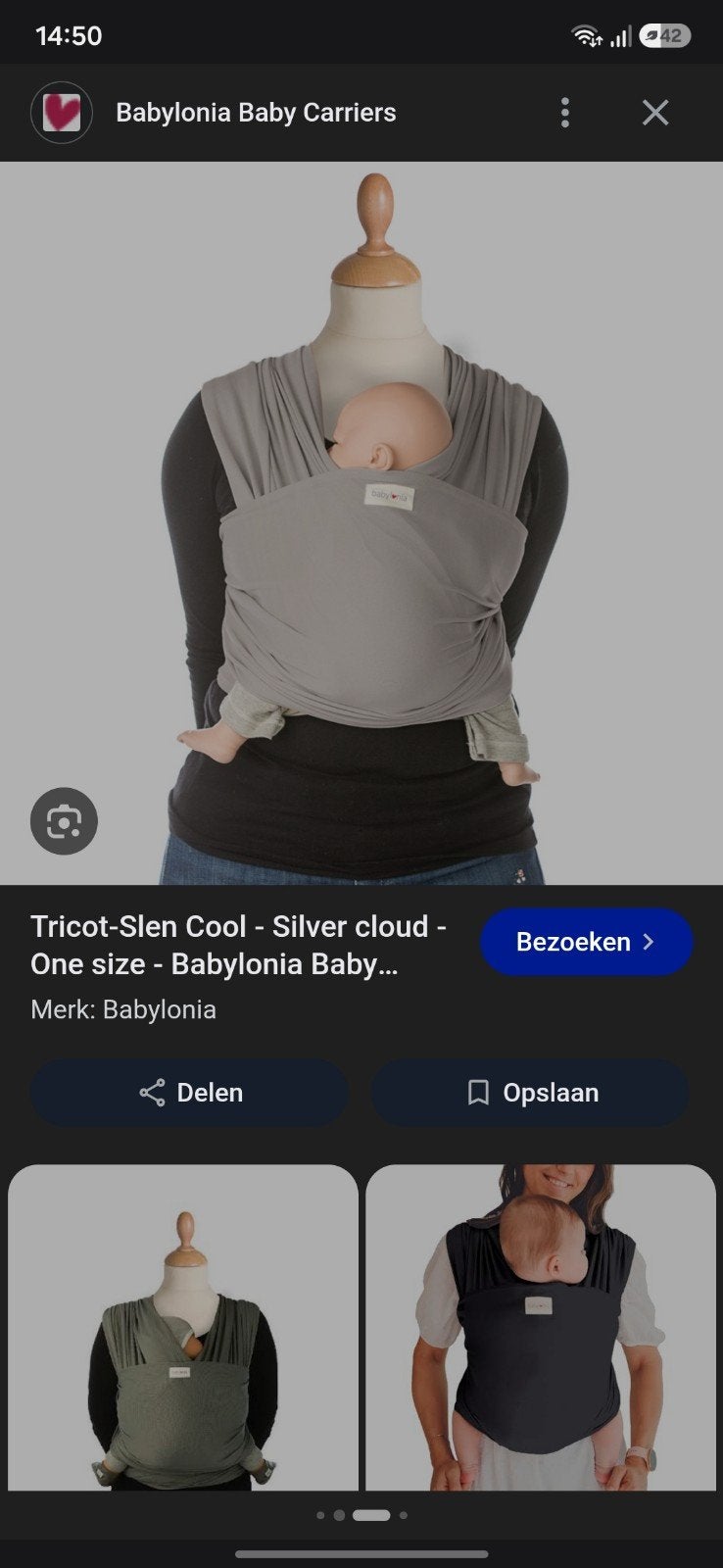 Draagdoek Babylonia lichtbruin, Ophalen, Draagdoek