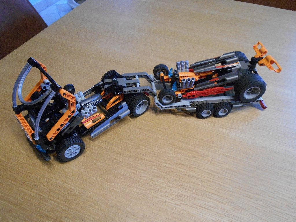 lego 8473 racers truck, Enlèvement ou Envoi, Lego, Ensemble complet, Utilisé