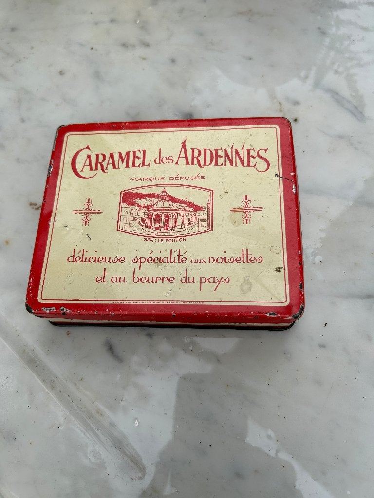 Boîte Caramel des Ardennes  Spa vide, Collections, Boîte en métal, Enlèvement ou Envoi, Utilisé, Autre, Autres marques