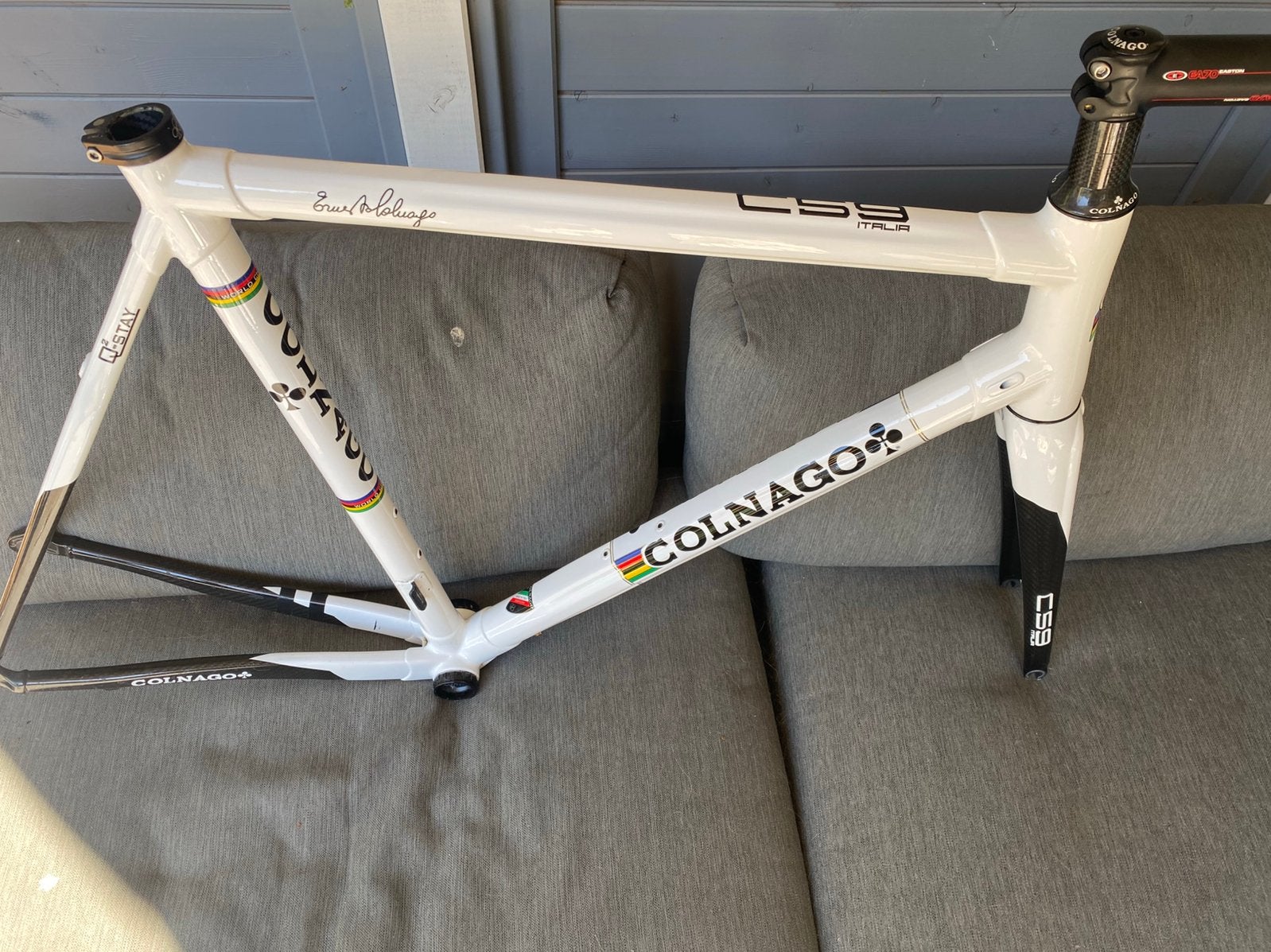 Colnago C59 frame voorvork en originele zadelpe, Fietsen en Brommers, Fietsen | Racefietsen, Ophalen, Zo goed als nieuw