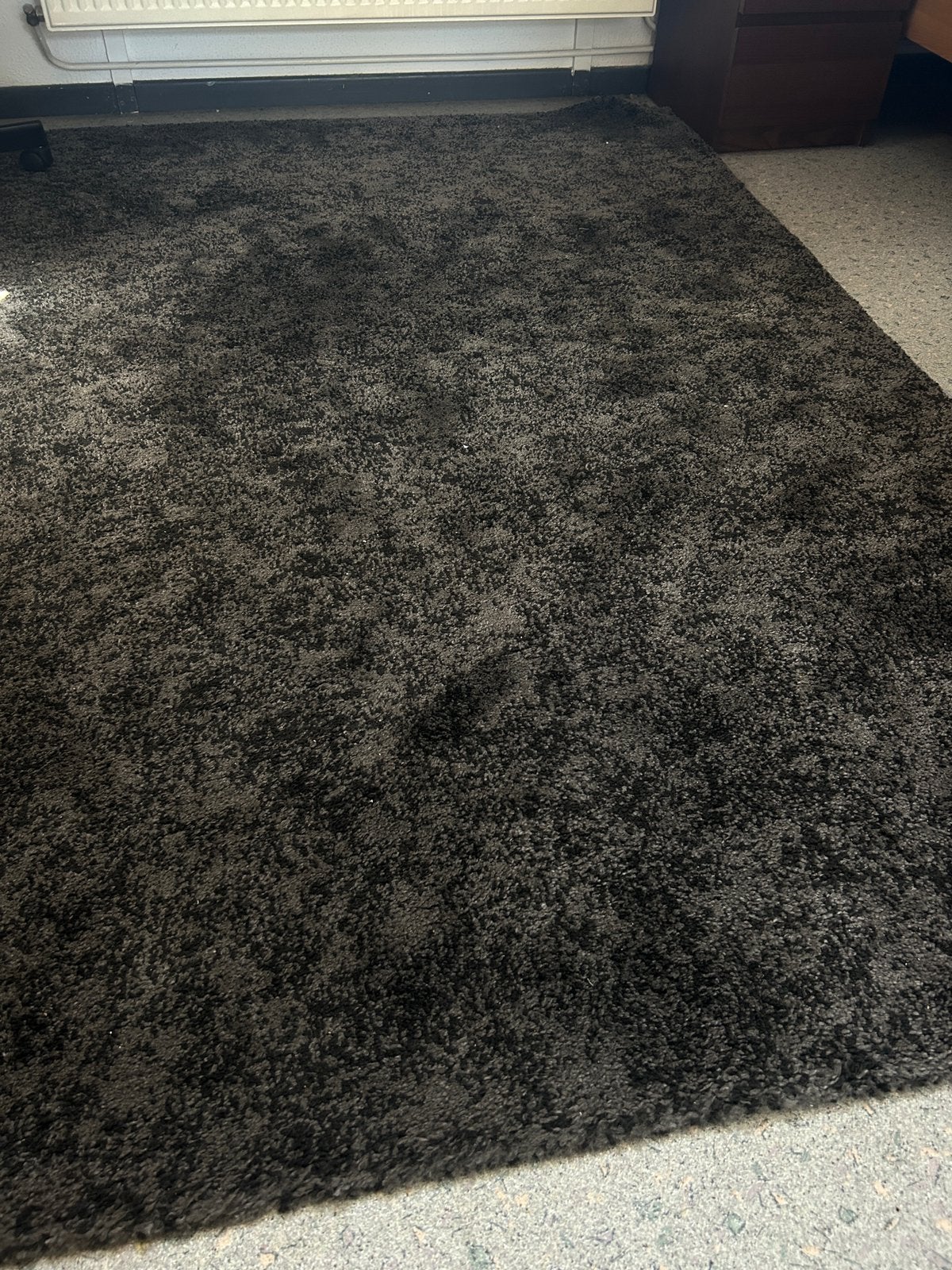 (GHENT) Tapijt Rug IKEA Donkergrijs, Huis en Inrichting, Ophalen, 150 tot 200 cm, 200 cm of meer, Grijs