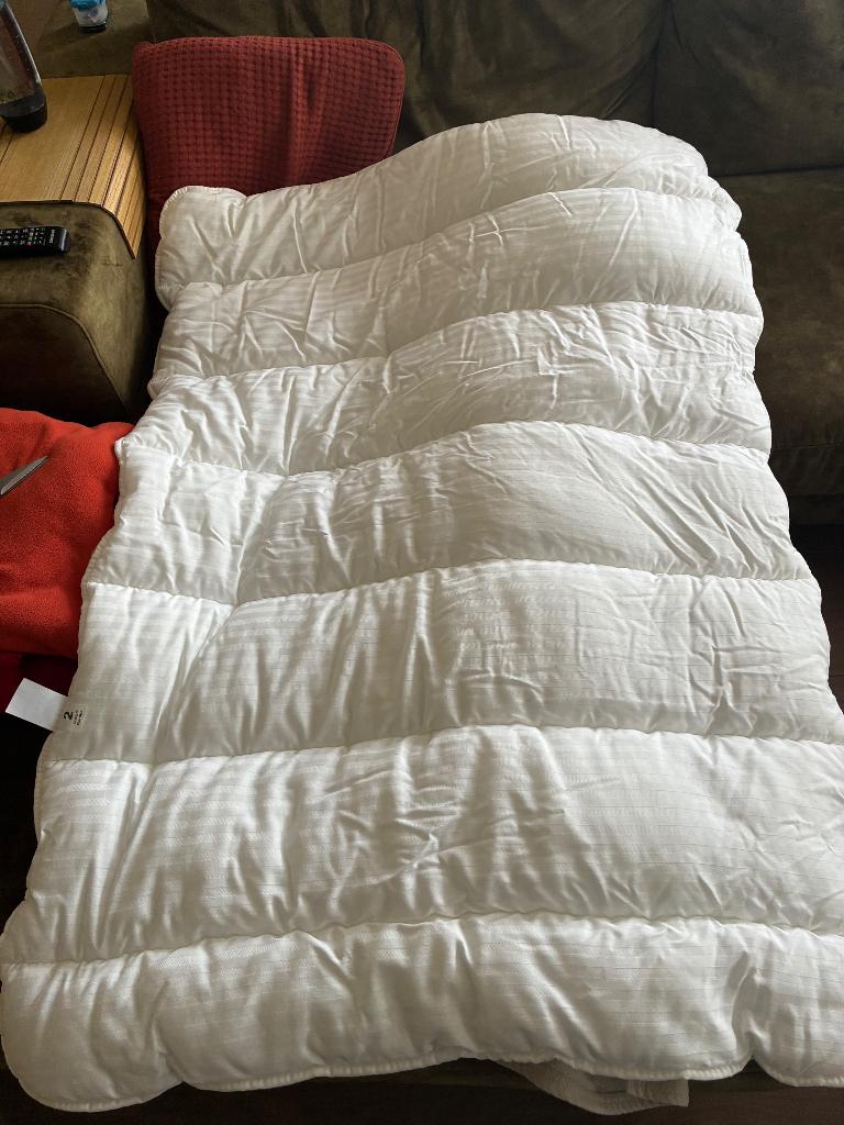 Donsdeken babybed, Kinderen en Baby's, Ophalen, Jongetje of Meisje, Wit, Overige typen