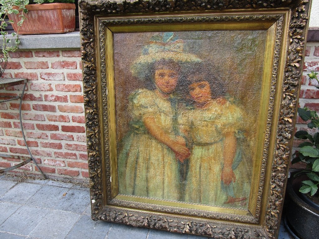 schilderij L.Herremans, Antiek en Kunst, Kunst | Schilderijen | Klassiek, Ophalen