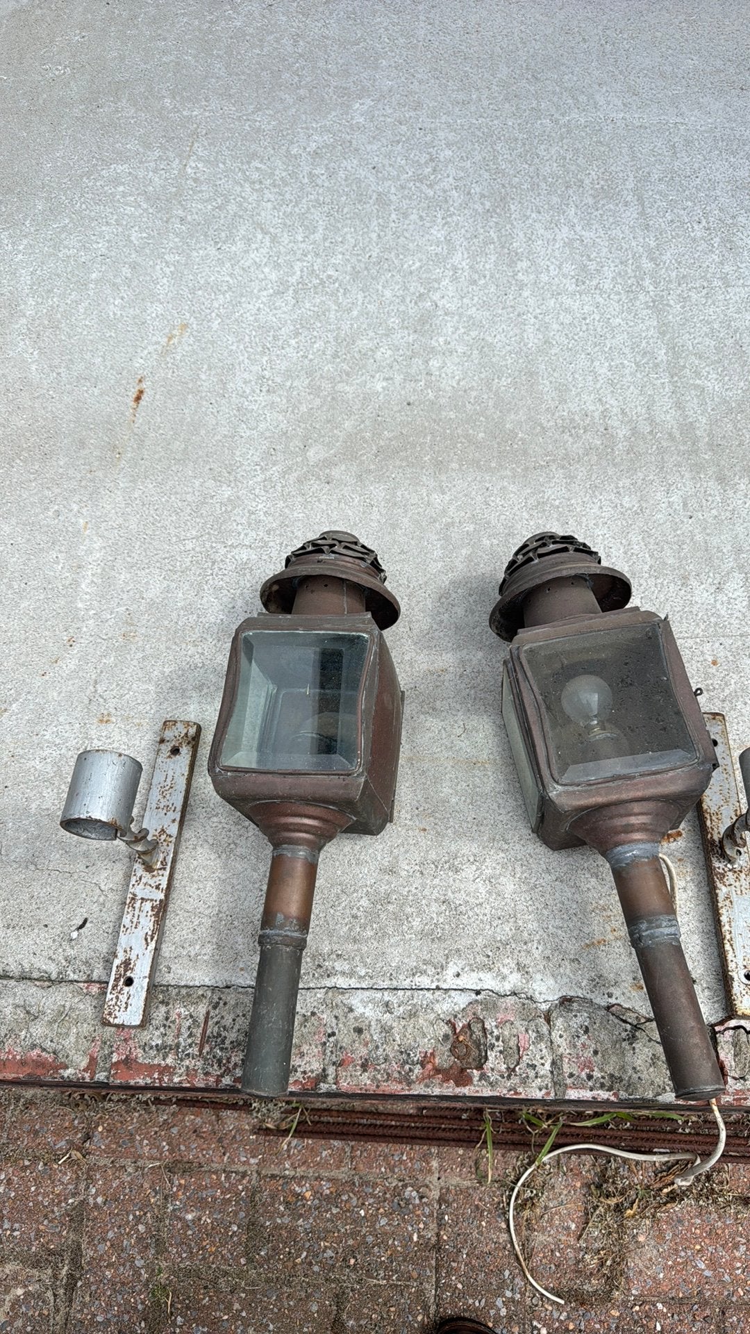 Buiten verlichting in koper, Antiek en Kunst, Antiek | Verlichting, Ophalen