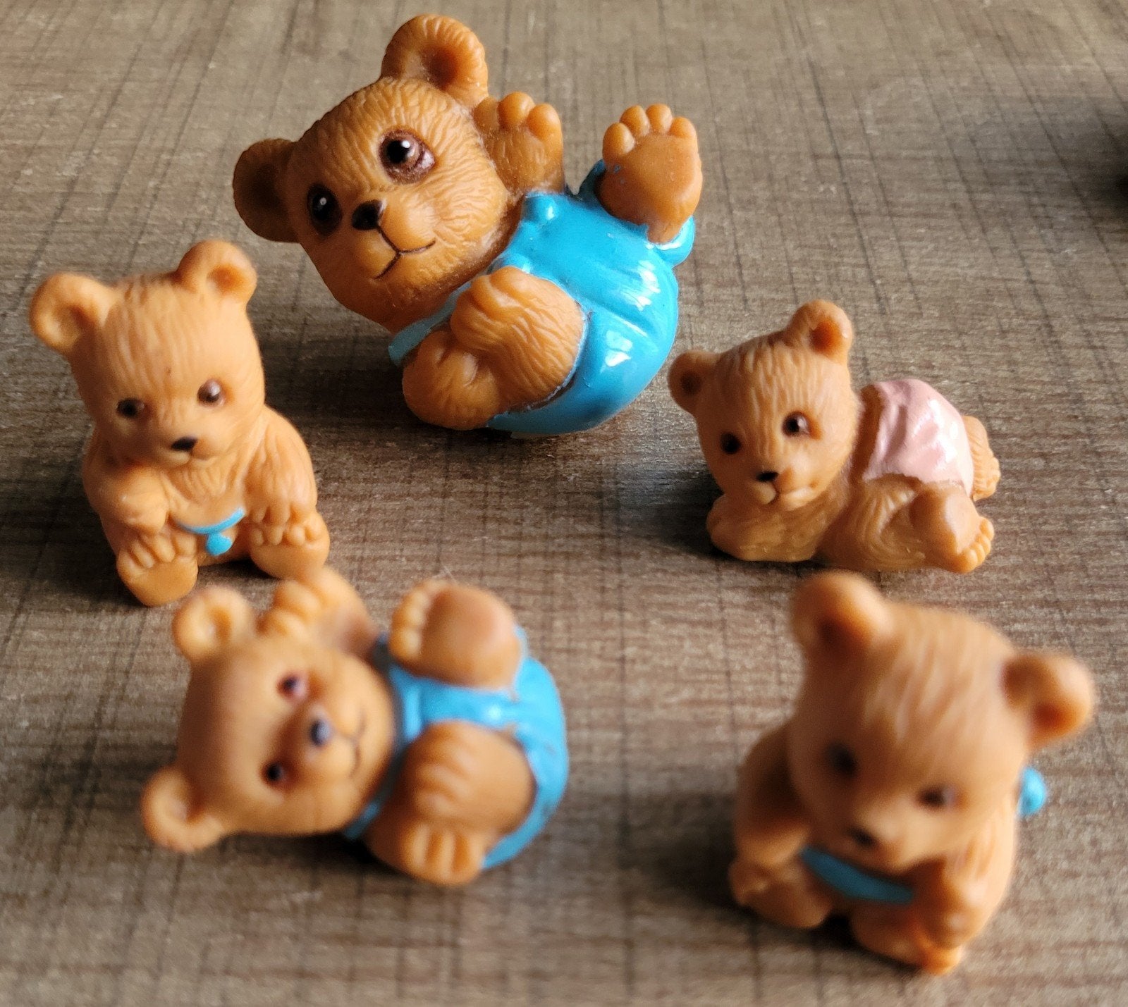 5 rubberen popjes: baby beertjes, Ophalen of Verzenden, Zo goed als nieuw