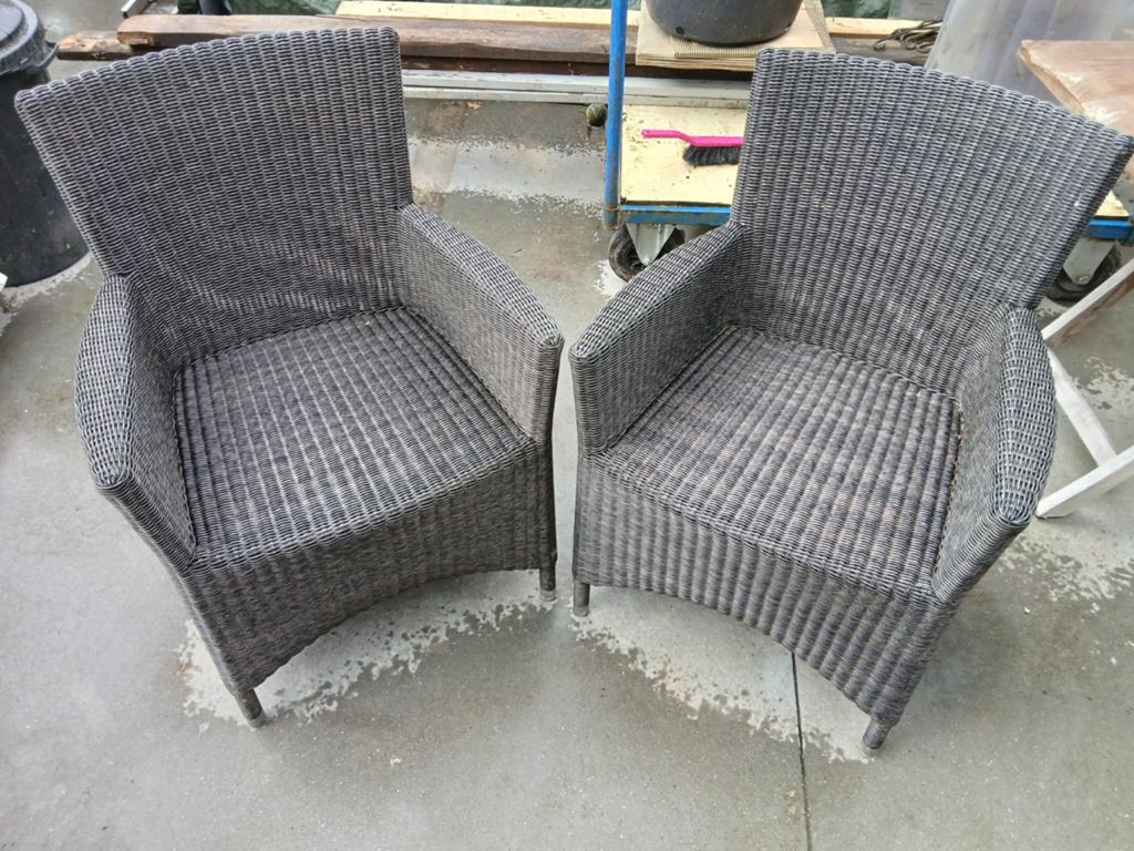2 wicker tuin zetels, Tuin en Terras, Ophalen, Wicker