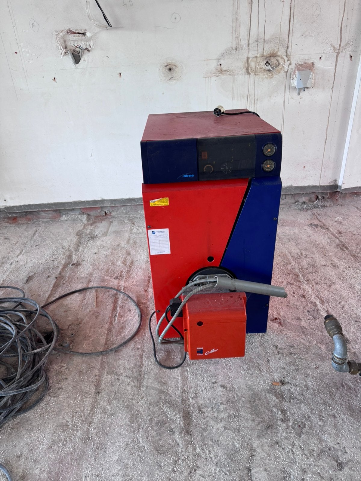Sime mazoutketel 40 kW + brander, Doe-het-zelf en Bouw, Ophalen, Gebruikt, Boiler, Ouder dan 10 jaar