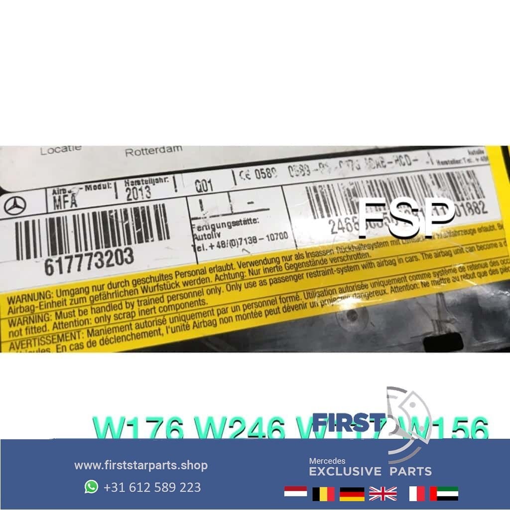 Stoel airbag links Mercedes W176 A W246 B W117 CLA W156 GLA, Utilisé, -, -, Enlèvement ou Envoi