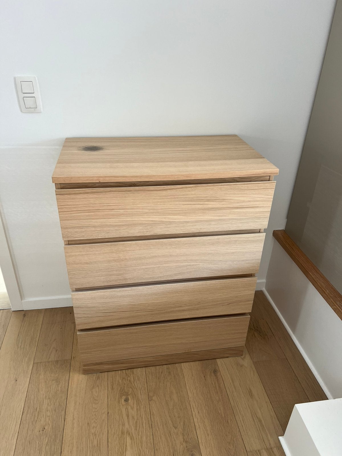 Commode 4 tiroirs MALM IKEA bois, Maison & Meubles, Armoires | Commodes, Utilisé, 100 à 150 cm, 50 à 100 cm, 25 à 50 cm, 3 ou 4 tiroirs