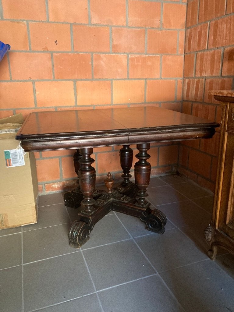 Antieke eiken houten tafel, Ophalen