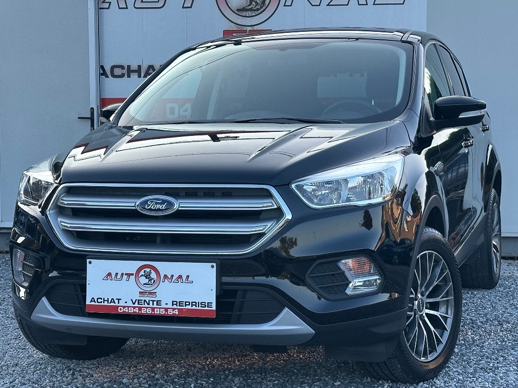 FORD KUGA1.5 TDCi**1PROPRIETAIRE**CARNET, Auto's, Ford, Dealer onderhouden, 1498 cc, 4 cilinders, Zwart