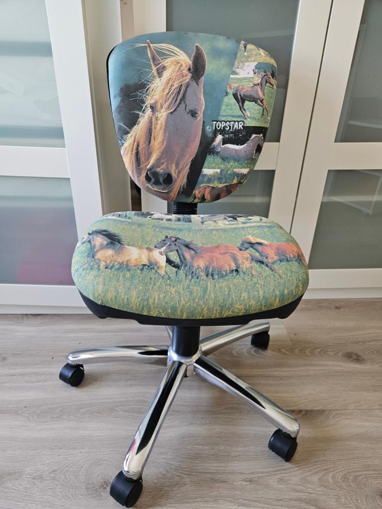 Bureaustoel met paarden, Ophalen, Bureaustoel