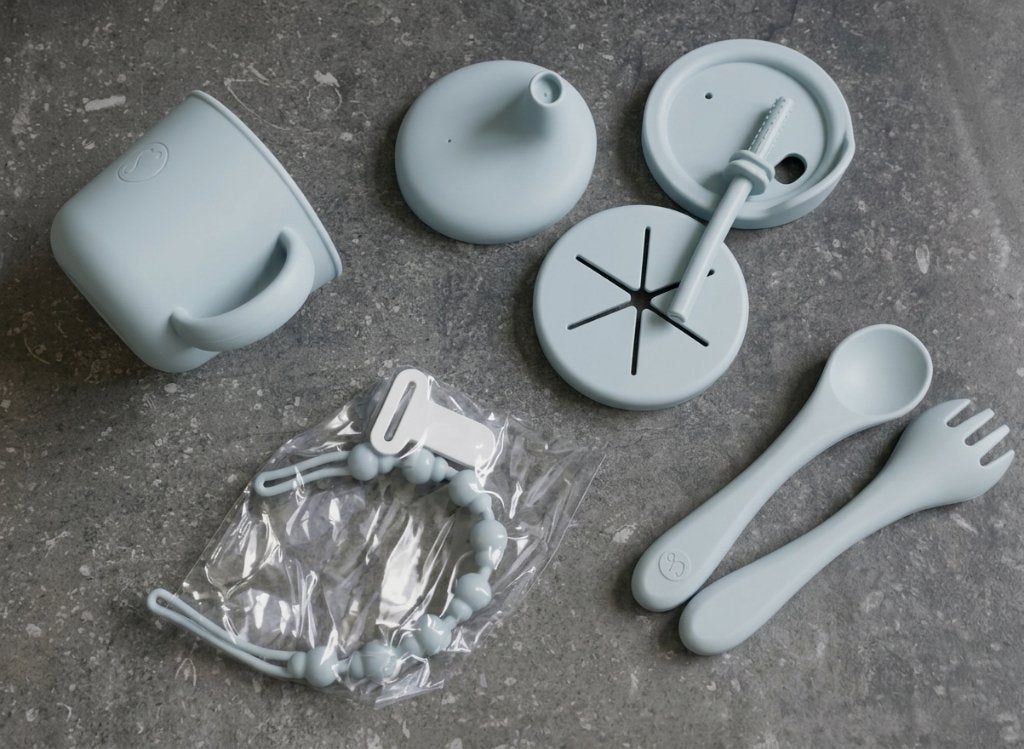 Baby siliconen bestekset 8 delig, Ophalen of Verzenden, Nieuw, Overige typen