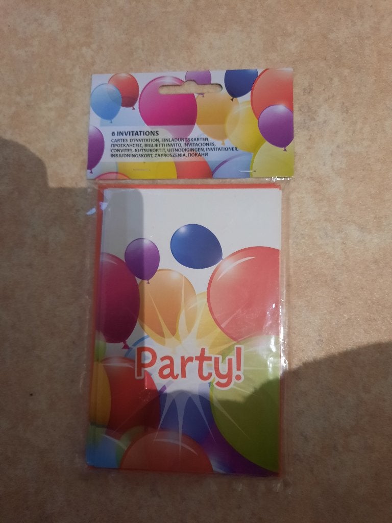 nieuw set uitnodigings kaarten " balonnen", Ophalen of Verzenden, Nieuw
