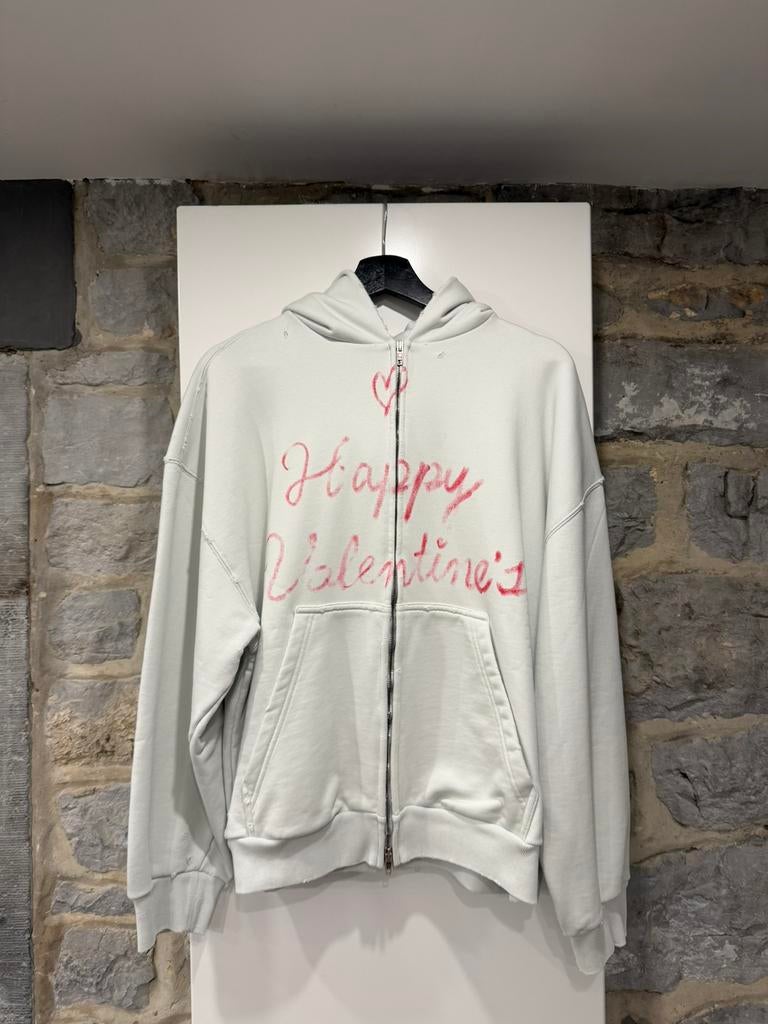 Hoodie Zippé "Lipstick Happy Valentine’s" - Édition Limitée, Kleding | Heren, Truien en Vesten, Ophalen, Zo goed als nieuw, Rood