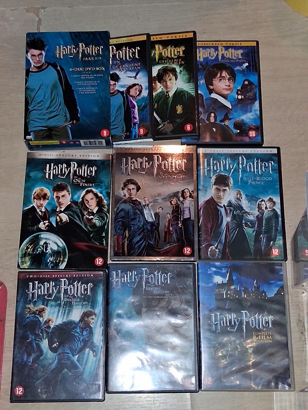 harry potter, de volledige reeks (8films) op dvd (2 uitgaven, À partir de 6 ans, Enlèvement ou Envoi, Néerlandais, Néerlandais