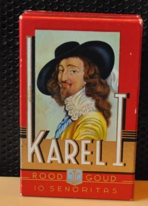 boite vide en carton marque cigarillos karel I, Ophalen of Verzenden, Gebruikt, Tabaksdoos of Verpakking