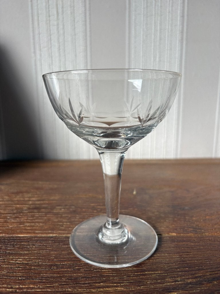 Set van 11 Vintage Champagnecoupes • Geëtst Glas, Ophalen of Verzenden, Zo goed als nieuw, Overige typen