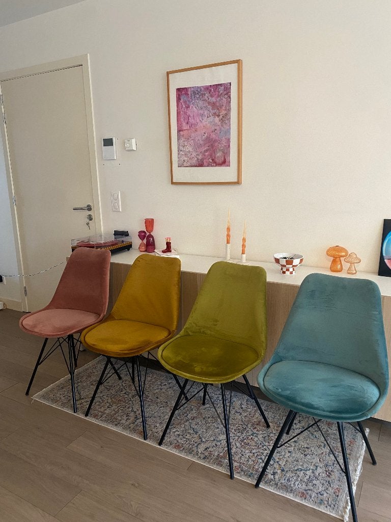 Eetkamer stoelen, Huis en Inrichting, Ophalen, Zo goed als nieuw, Overige materialen, Vier