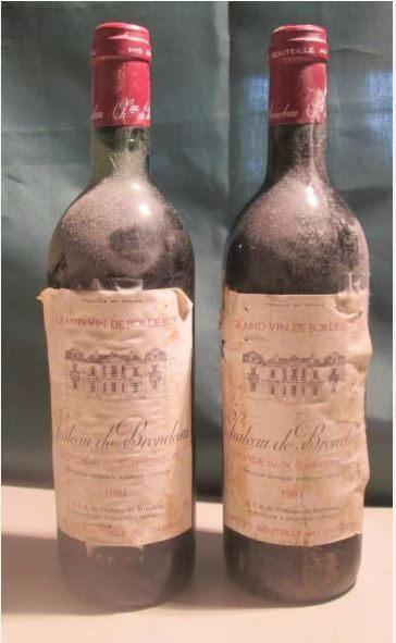 2x Château de Bondeau - Bordeaux Supérieur - 1981, Enlèvement ou Envoi, Pleine, Comme neuf, Vin rouge