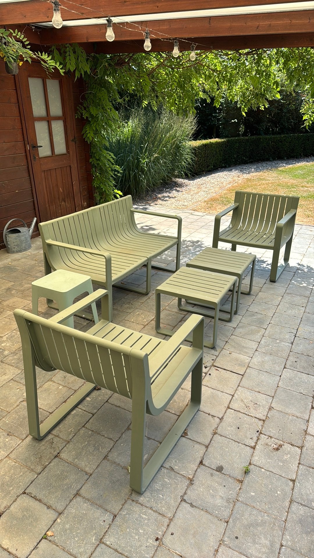 Loungeset groen, Tuin en Terras, Tuinsets en Loungesets, Ophalen, Loungeset