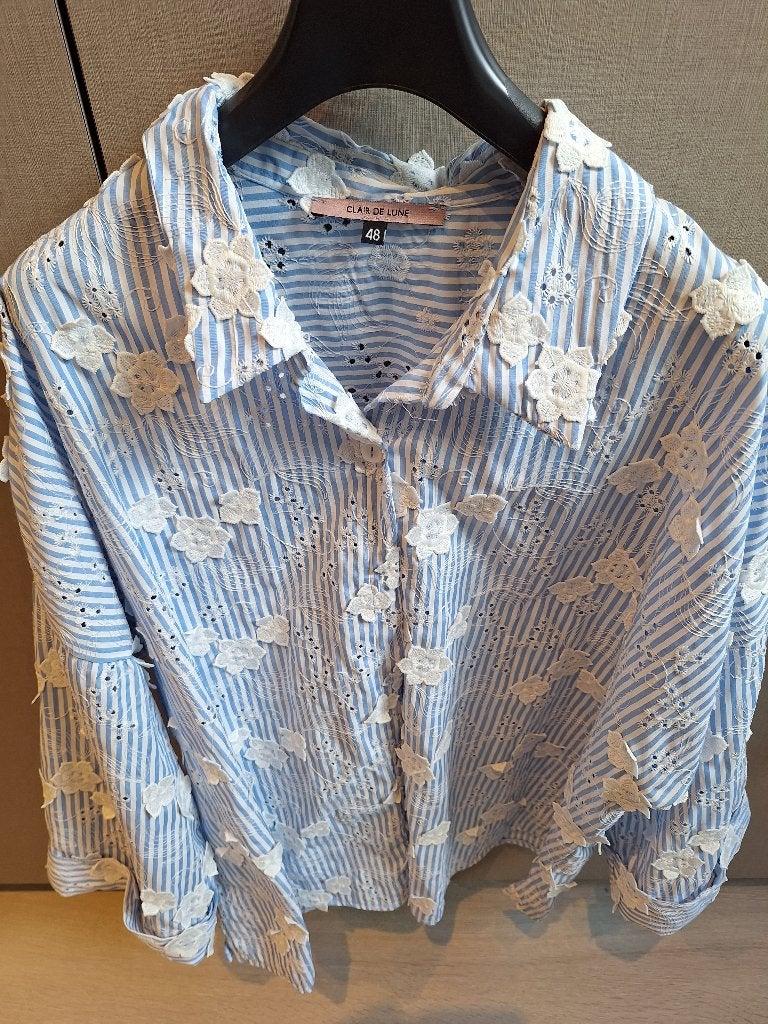 Grote maten, Ophalen, Blauw, Blouse of Tuniek, Zo goed als nieuw