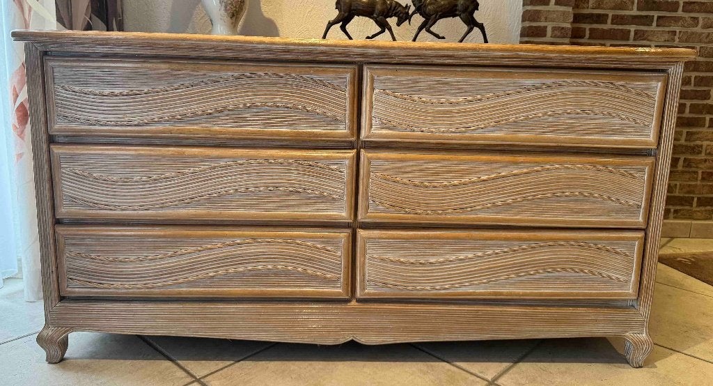 Commode Rotanlook, Ophalen, Overige materialen, 5 laden of meer, 150 tot 200 cm