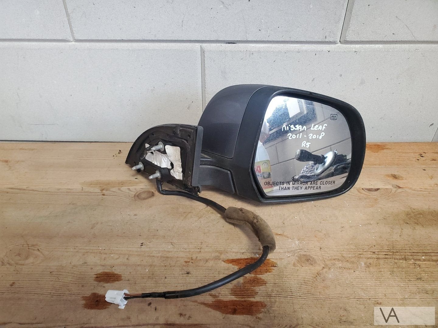 Nissan Leaf 2011 - 2018 spiegel rechts 5 draden €125 grijs, Gebruikt, -, -, Ophalen of Verzenden