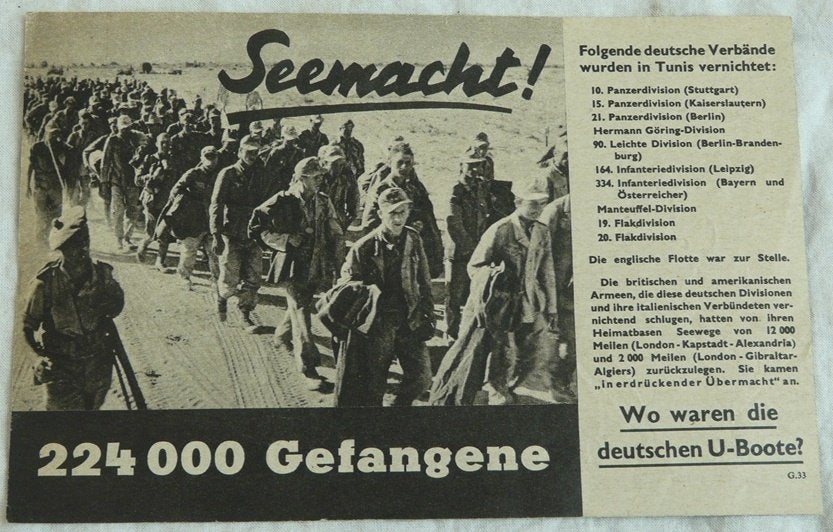 Pamflet, Leaflet, Flugblatt, Nr.: G33, Engels / UK, 1943.(1), Verzamelen, Ophalen of Verzenden, Overige soorten, Overige typen