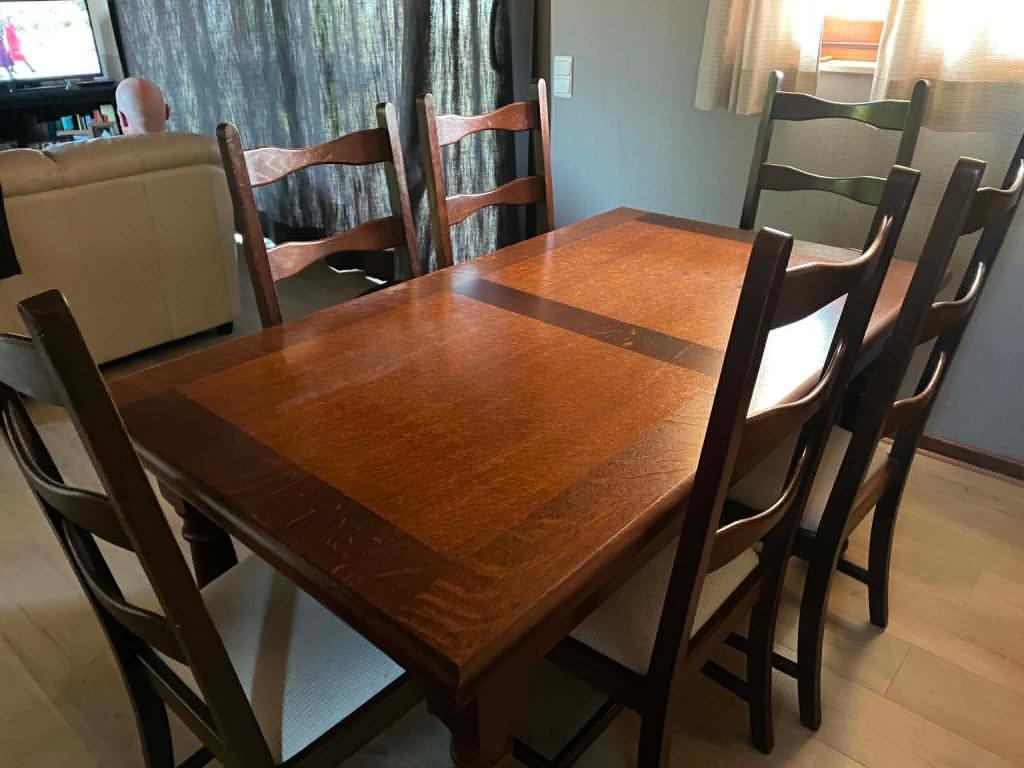 eetkamerset, Huis en Inrichting, Complete eetkamers, Ophalen, Gebruikt, Tijdloos klassiek, 4 tot 6 stoelen