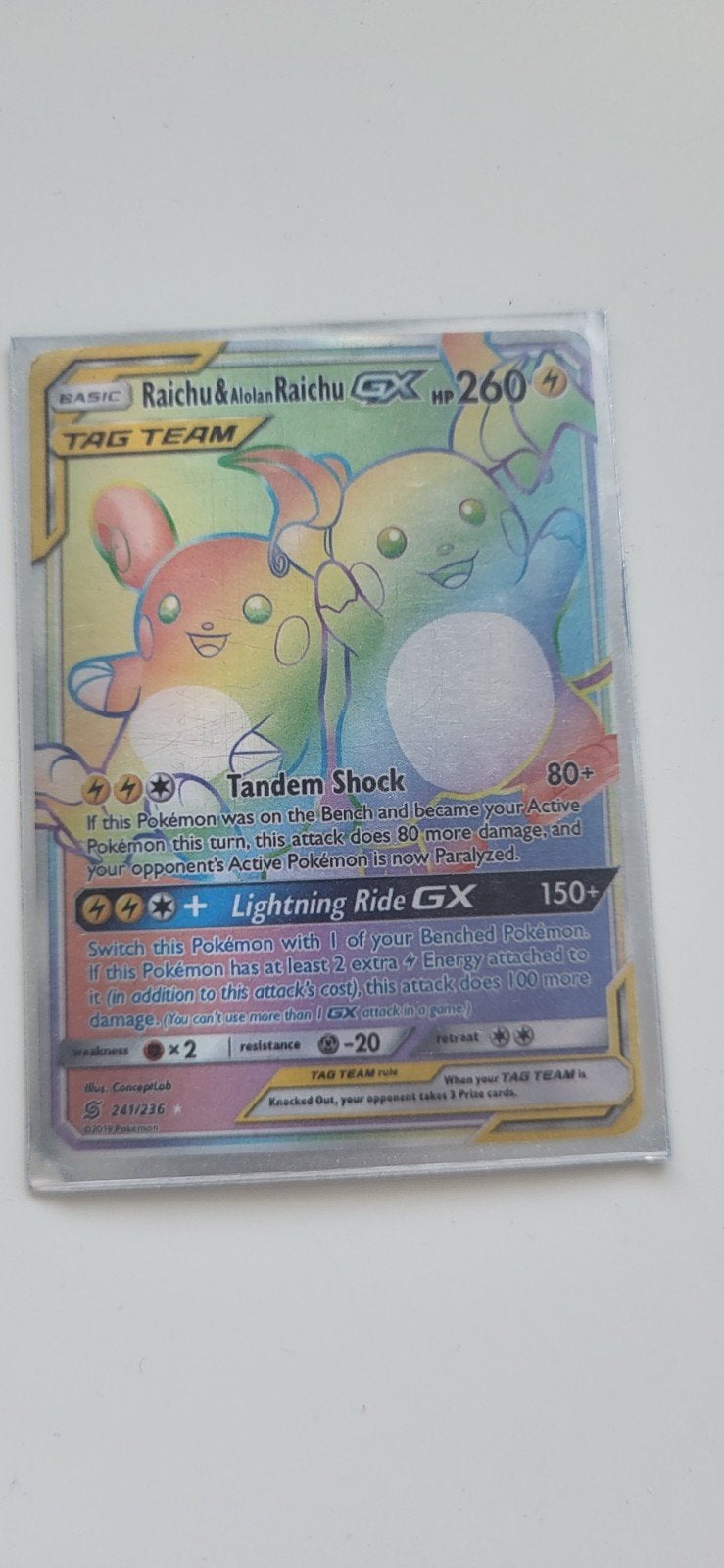 Raichu&AlolanRaichu GX, Verzenden