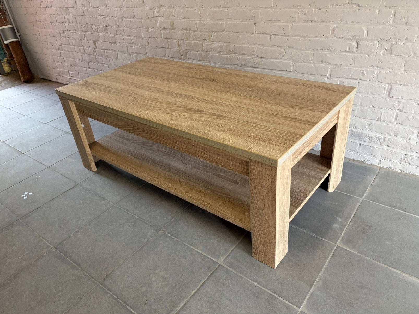 Eiken salontafel 60x110, 100 à 150 cm, Comme neuf, Enlèvement, 50 à 100 cm