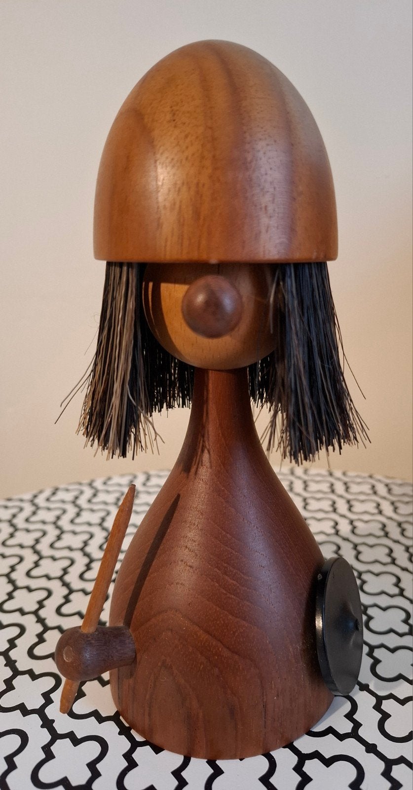 houten Viking-figuur met borstelhaar Laurids Lönborg, Ophalen of Verzenden