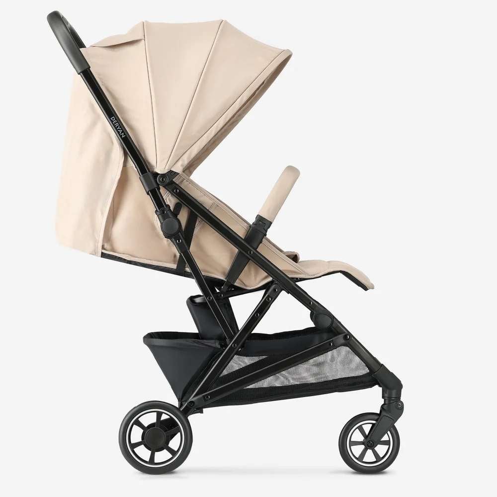 DERYAN Easy Buggy – Compact & Lichtgewicht - Taupe, Enlèvement ou Envoi, Comme neuf, Autres marques, Dossier réglable