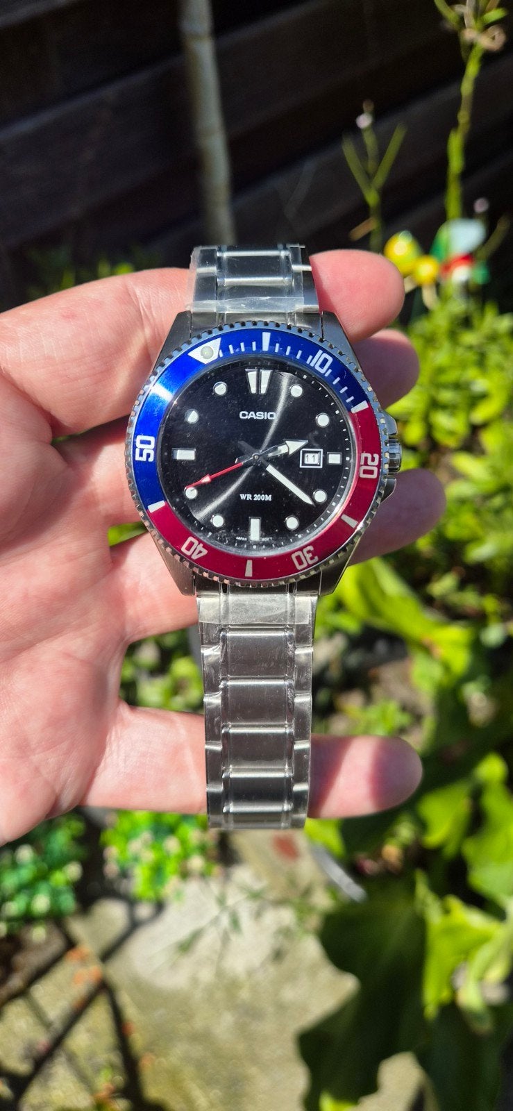 Casio Pepsi, Kunststof, Polshorloge, Nieuw, Ophalen of Verzenden