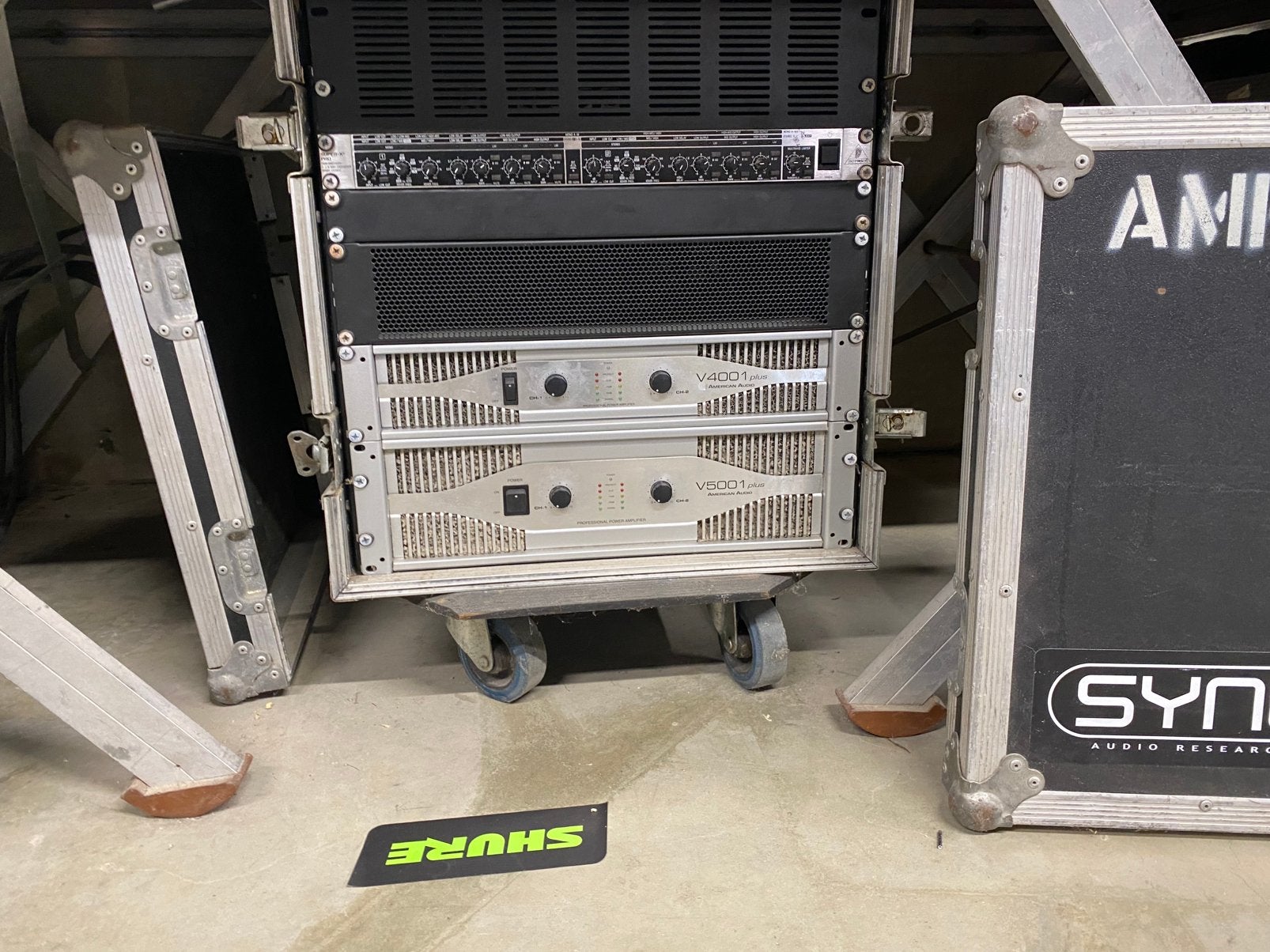 Pa set 4x bass + 2x top + 2x monitor, Enlèvement, Utilisé